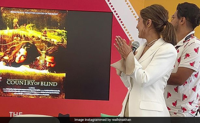At Cannes, Hina Khan Releases The Poster Of Her Second Film <i>Country Of Blind</i>