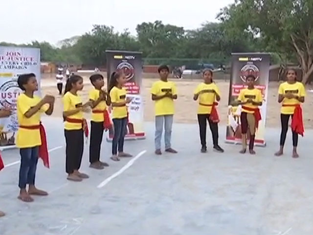 Children From A Slum In Delhi Perform A Skit About Child Abuse