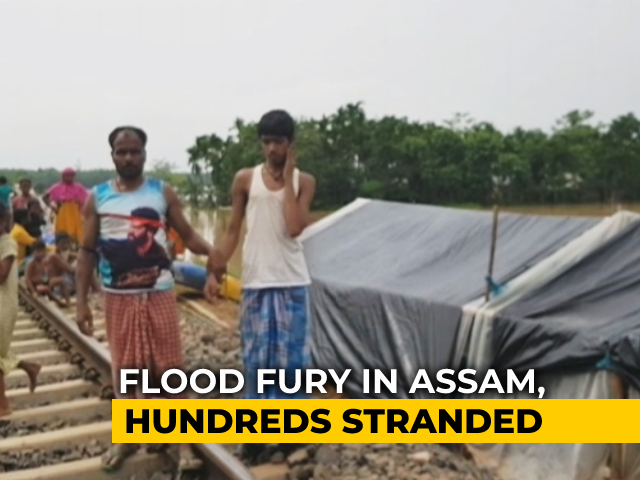 Flood Fury In Assam, Hundreds Stranded