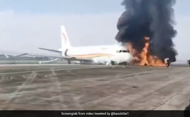 Video: China Passenger Plane Veers Off Runway, Catches Fire