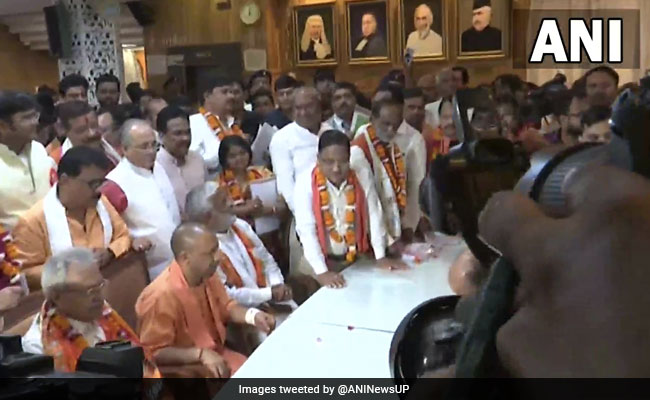 8 BJP Candidates From Uttar Pradesh File Nomination For Rajya Sabha Polls