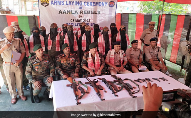 13 AANLA Militants Surrender In Assam, Give Up Arms And Ammunition