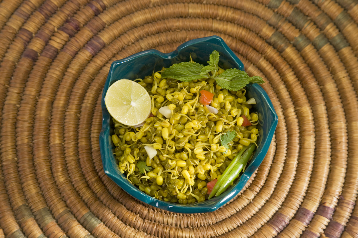 Channa and sprouts are very filling foods and help reduce unnecessary feelings of hunger