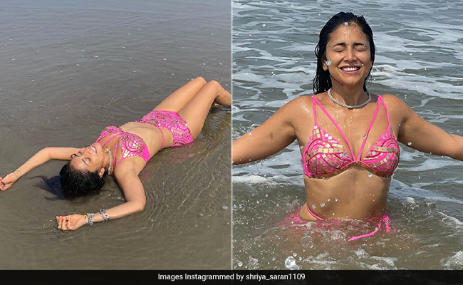 Shriya Saran Spends A "Beautiful Morning In Goa" In An Equally Snazzy Pink Swimsuit