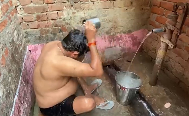 Uttar Pradesh Minister's Bathing Video At Supporter's Home In "No VIP" Pitch