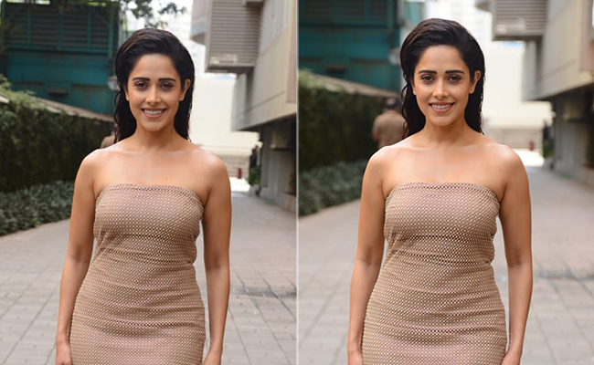 You Don't Need Colour To Make A Summer Statement When You're In A Strapless Nude Dress Like Nushrratt Bharuccha