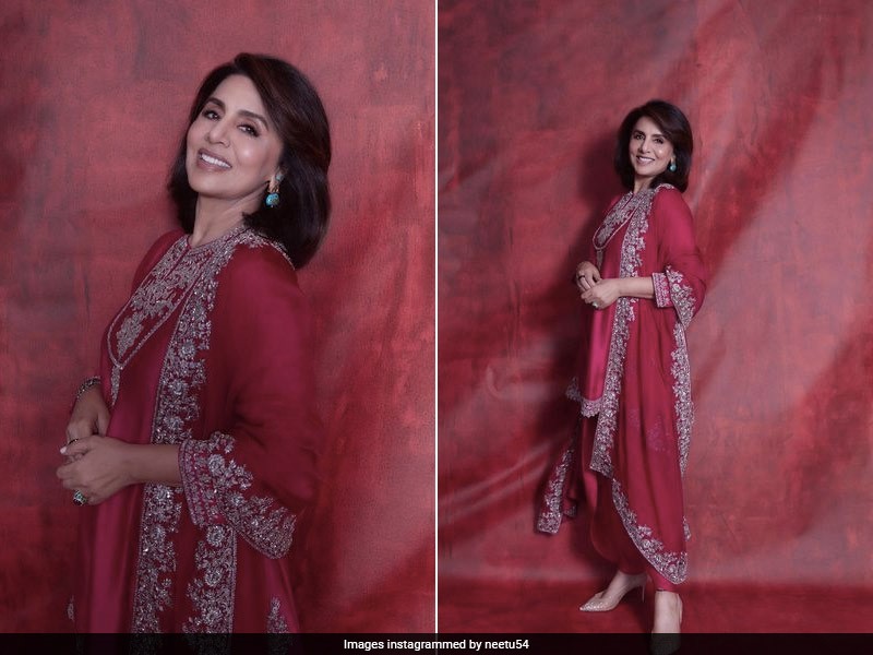 Neetu Kapoor Brings In "Thoda Pink Thoda Snazz" In A Contemporary Salwar Suit