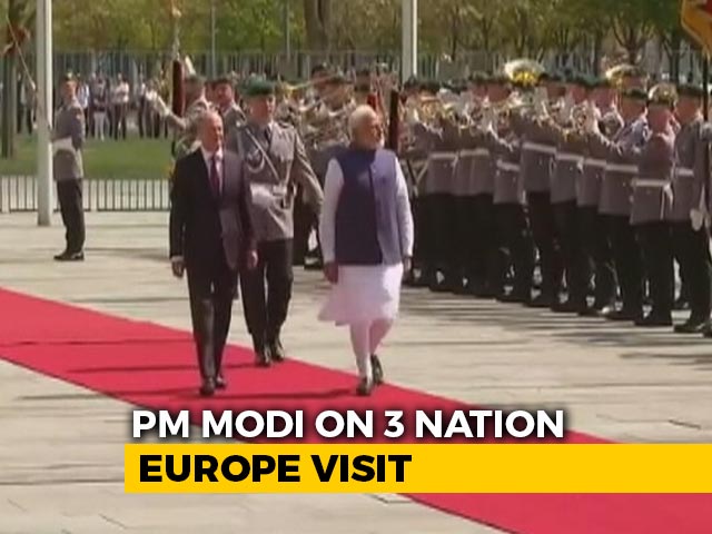 PM Modi Receives Guard Of Honour In Berlin