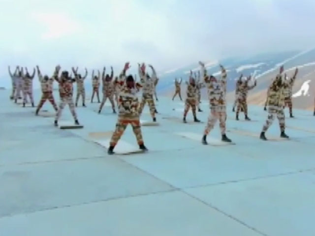 Border Police Personnel Perform Yoga At 15,000 Ft In Uttarakhand