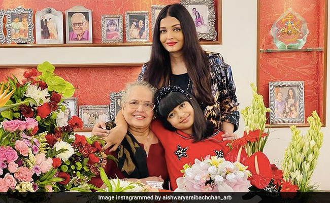 Aishwarya Rai Bachchan Shares Pics From Mom Brindya Rai's Birthday Festivities. Bonus - Aaradhya