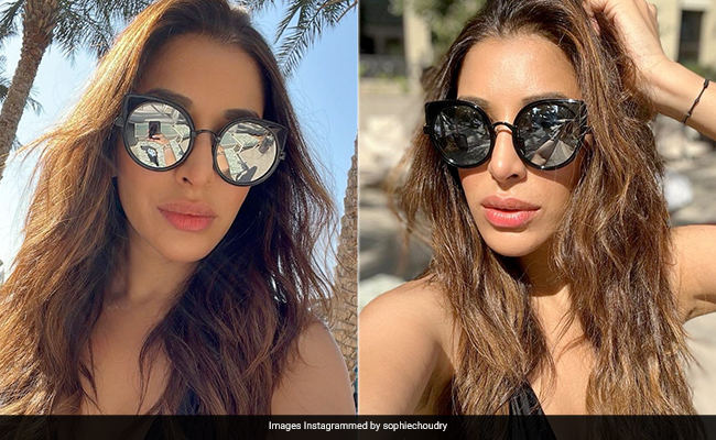 Sophie Choudry Takes In The Summer In The Most Stylish Way Possible Wearing; What Else, But A Chic Black Swimsuit