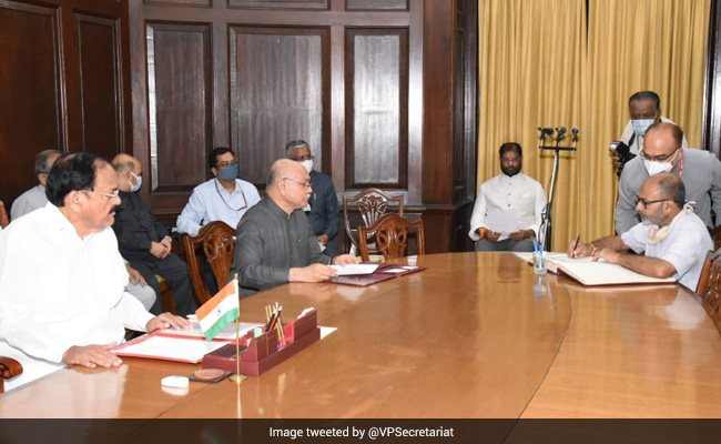 Rajya Sabha Chairman M Venkaiah Naidu Administers Oath To 2 New Members