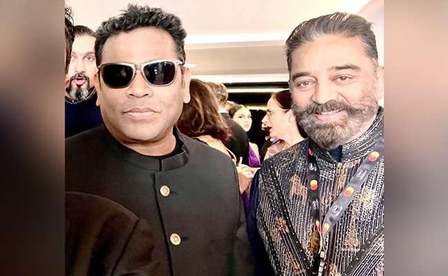 AR Rahman And Kamal Haasan Twin In Black At Cannes 2022. Fans Say "Two Legends In One Frame"