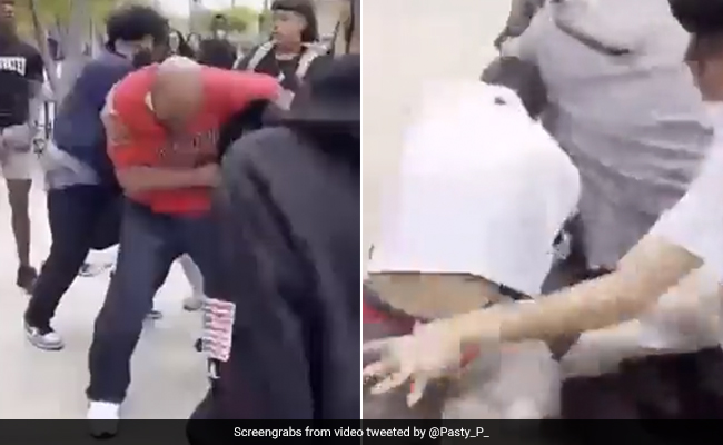 Viral Video: Huge Brawl Erupts At US School After Man Confronts His Son's Bullies