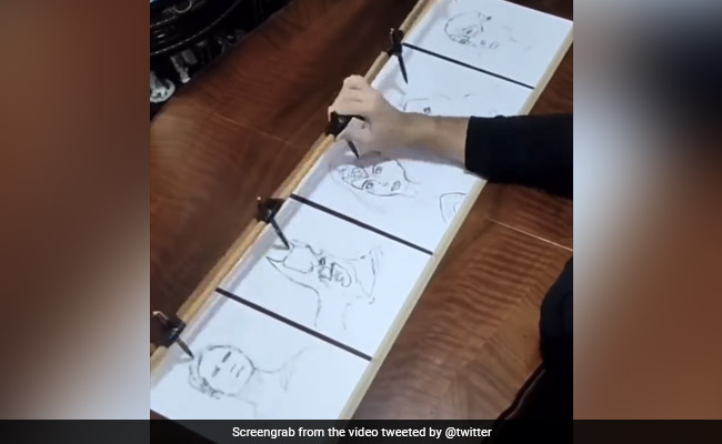 Viral Video: Artist Sketches 5 Superhero Portraits Simultaneously, Internet In Awe