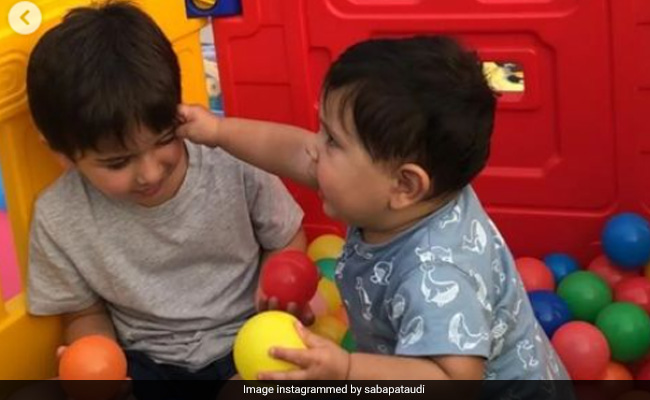 Inside Taimur And Jeh's Playtime. Pic Shared By Aunt Saba Ali Khan