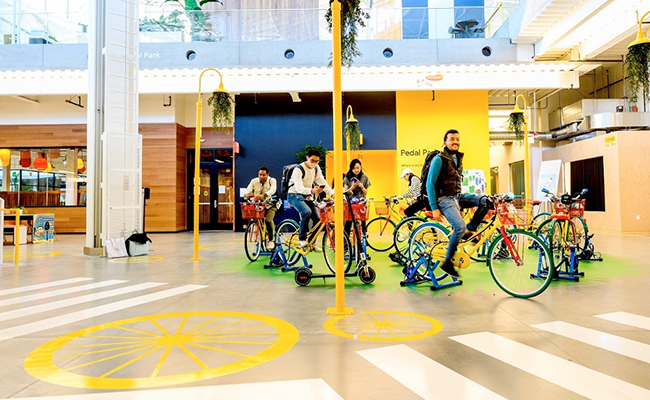 Indoor Spaces Awash In Sunlight, How Google Welcomes Pandemic-Era Staff