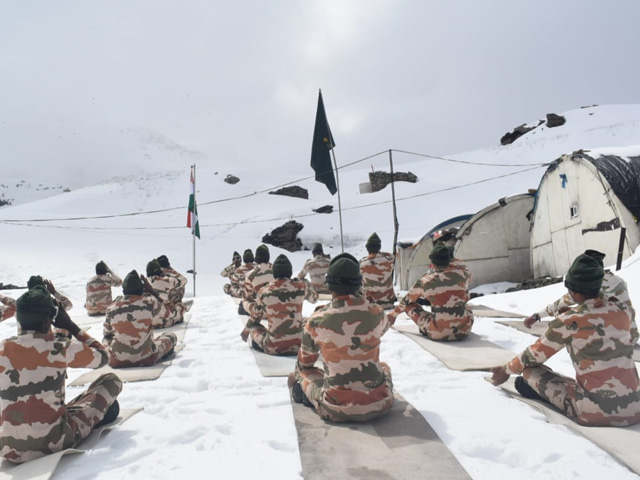 Watch: ITBP Jawans Practice Yoga At 17,000 Feet In Sikkim