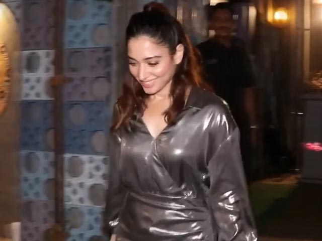 Tamannaah Bhatia Looks Alluring In A Silver Dress