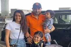 Harbhajan Singh Spotted With Family At Mumbai Airport Harbhajan Singh Spotted With Family At Mumbai Airport