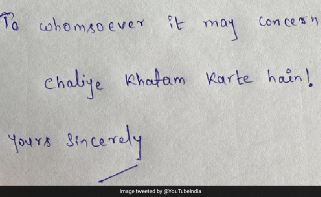 YouTube India's 'Nice Resignation Letter' Wins Approval Of Twitter Users