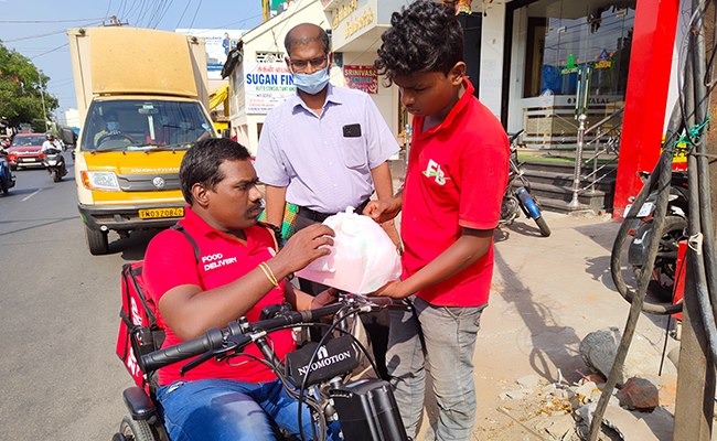 Food Delivery Service With A Difference: This Motorised Wheelchair Gives Wings To People With Disabilities