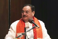 BJP Chief JP Nadda Points To People Without Masks, Praises PM's "Suraksha Kavach" BJP Chief JP Nadda Points To People Without Masks, Praises PM's "Suraksha Kavach"