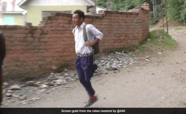 Watch: Kashmir Teen Walks 2 Km To School Daily On One Leg