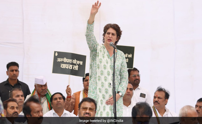 Priyanka Gandhi's Warning On "Fake Nationalists" To Agnipath Protesters
