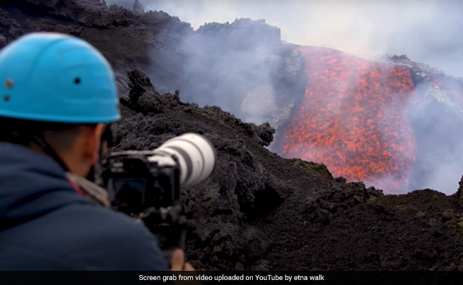 Watch: Stunning Close-Up Of Sizzling Hot Lava Flowing From Italy's Mount Etna