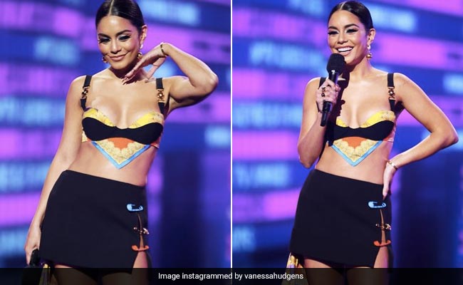 Vanessa Hudgens Keeps It Short And Sassy In Her Versace Set