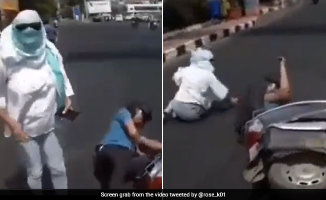 Caught On Camera: Woman Falls Off Scooter In Middle Of Road, Wrongfully Blames Rider Behind Her