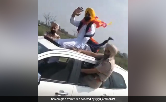 Punjab Minister Travelling Atop Car Sunroof Video Is Viral. He Reacts