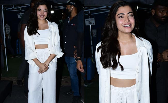 Rashmika Mandanna's Breezy White Airport Look Makes Travelling Easier
