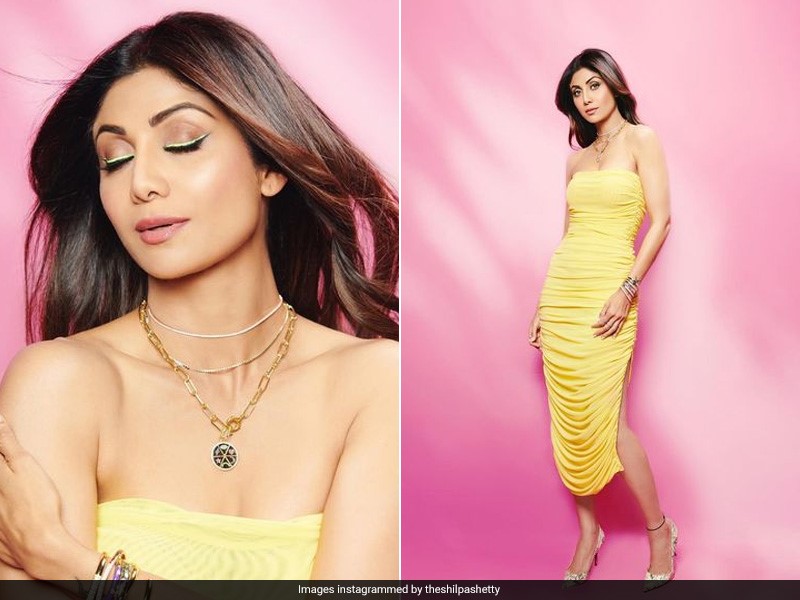 Shining Brightly Like The Sun Is Shilpa Shetty In A Fabulous Midi Dress