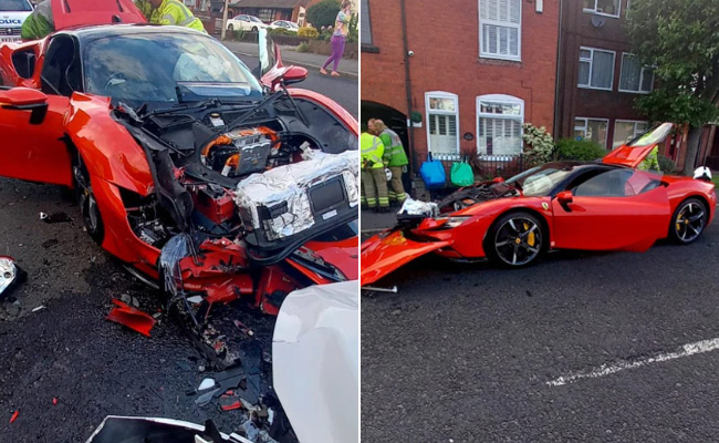 Ferrari कार ने सड़क पर मचाया कोहराम, एक साथ कई कारों को मारी टक्कर, देखें चौंकाने वाला Video