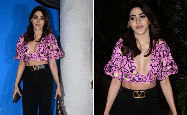 Nikki Tamboli Is Flower Power On A Weekday Too In A Chic Crop Top And Jeans