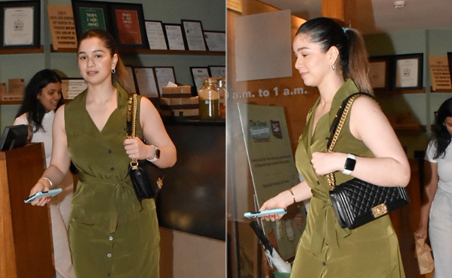 Get The Look: Sara Tendulkar's Olive Maxi Dress, Chanel Bag And Sparkling Sandals