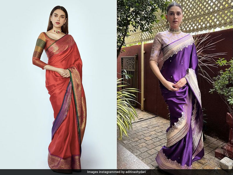 Classic And Elegant, Aditi Rao Hydari Wins Hearts In Gorgeous Silk Sarees