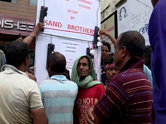 No Electricity, People Line Up Outside Mobile Charging Stations In Assam's Silchar