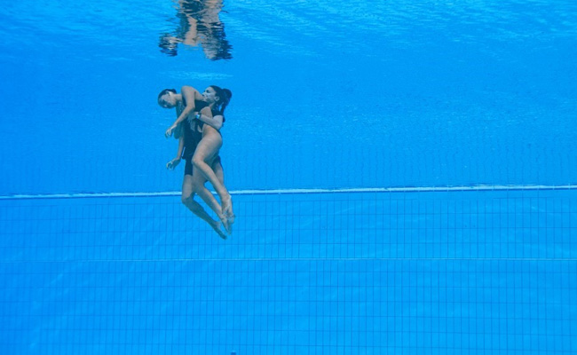 In Pics: US Swimmer's Dramatic Rescue From Bottom Of Pool