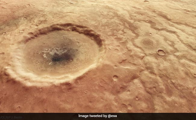 Mars Crater Resembling "Eye Of Sahara" Possibly Carried Water, Says Agency