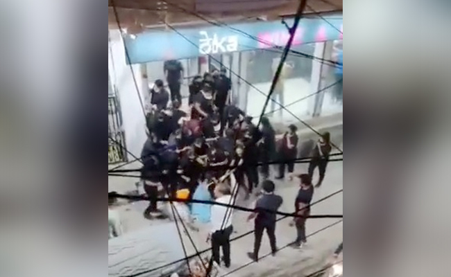 Video: Women Protesters vs Women Bouncers Outside Delhi Wine Shop, 10 Arrested