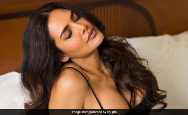 Just Esha Gupta Rocking A Classic Black Casual Look With A White Shirt, That's All