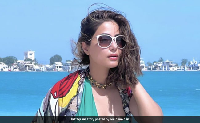 Hina Khan's Green Swimsuit Is Certainly 'Cutout' For Her Abu Dhabi Holiday