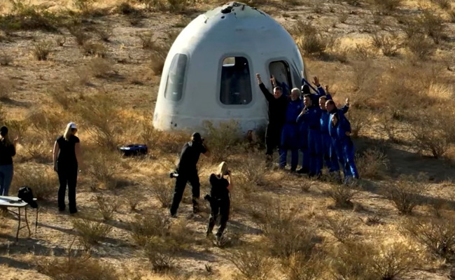 Jeff Bezos's Blue Origin Completes 5th Crewed Mission To Space