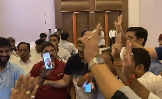 Eknath Shinde's Video Call To Sena Rebels In Goa After Being Named Chief Minister