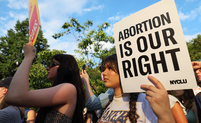 "No Uterus, No Opinion": Massive Protests In US As Abortion Right Ends