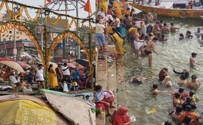 Ganga Dussehra 2022 Photos: वाराणसी के घाटों पर उमड़े श्रद्धालु, गंगा में लगा रहे आस्था की डुबकी