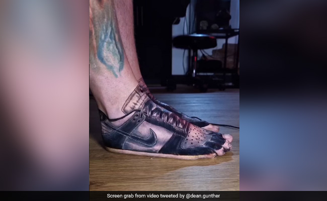 Tired of Buying New Shoes, Man Gets A Pair Tattooed Onto His Feet